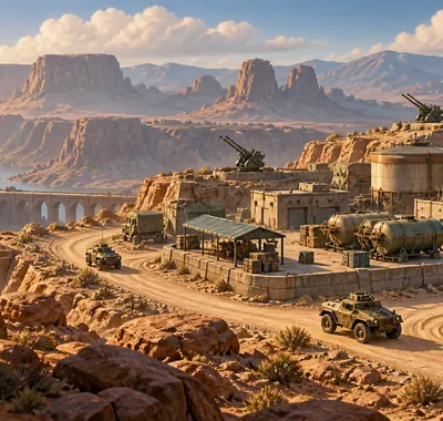 The desert mission briefing illustration