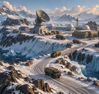 The ice mission briefing illustration